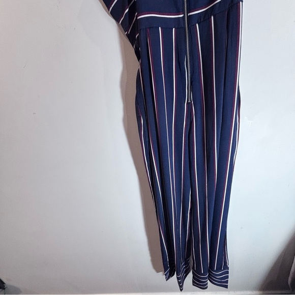 BARDOT Sz 8 Medium Jumpsuit Wide Leg Front Bow Spaghetti Straps Zipper Closure - Picture 7 of 14
